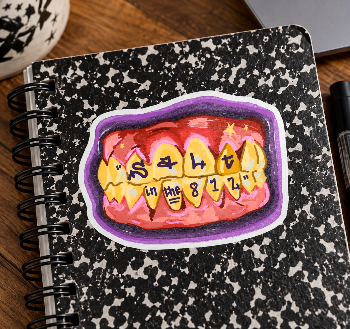Salt Teeth Sticker
