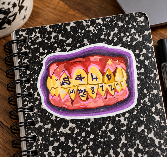 Salt Teeth Sticker