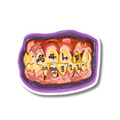 Salt Teeth Sticker